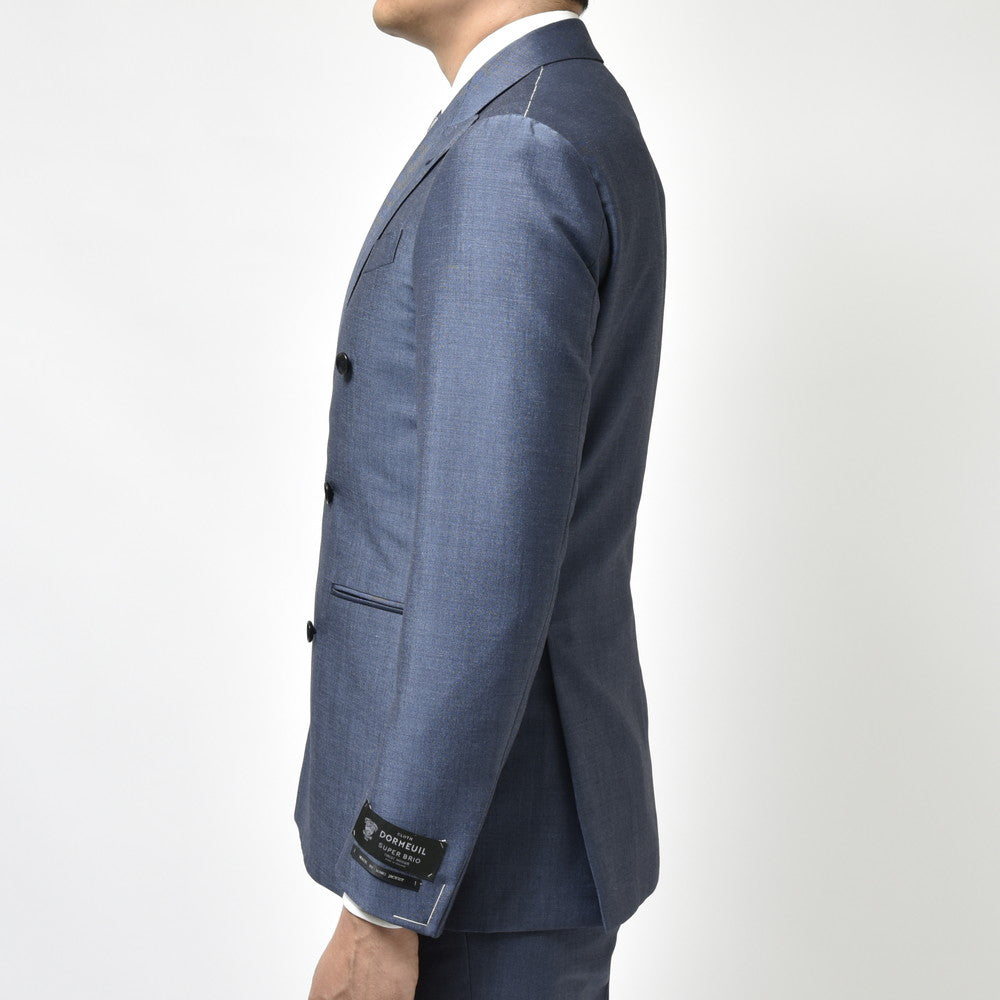 guji(グジ) SUPER BRIOスーパーブリオ キッドモヘアウール6B1プリーツダブルスーツ (MADE BY RING JACKET / DORMEUILファブリック使用)【春/夏】