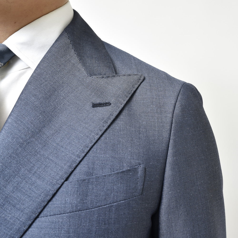 guji(グジ) SUPER BRIOスーパーブリオ キッドモヘアウール6B1プリーツダブルスーツ (MADE BY RING JACKET / DORMEUILファブリック使用)【春/夏】