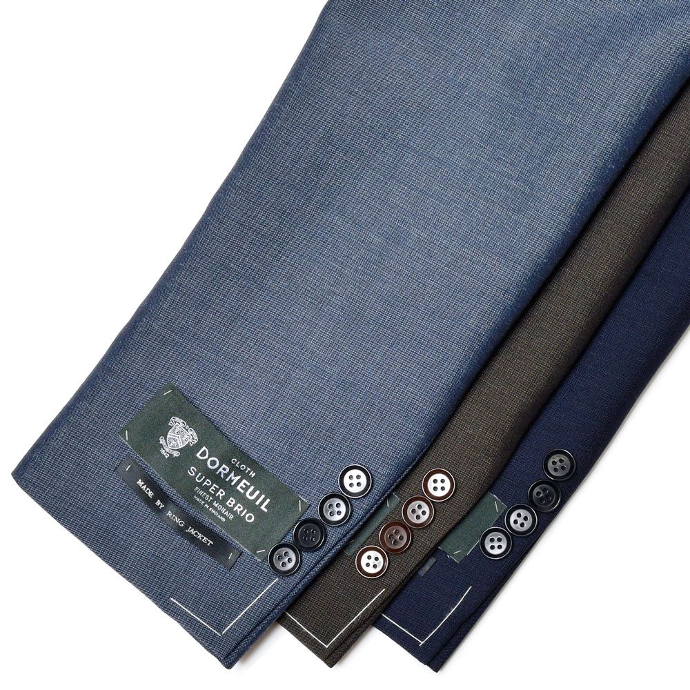 guji(グジ) SUPER BRIOスーパーブリオ キッドモヘアウール6B1プリーツダブルスーツ (MADE BY RING JACKET / DORMEUILファブリック使用)【春/夏】
