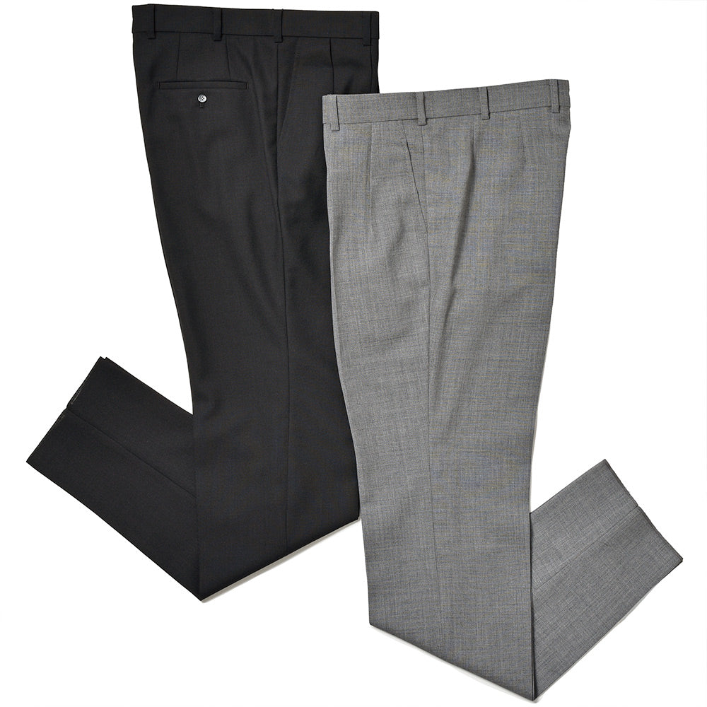 Fumiya Hirano THE TROUSERS フミヤヒラノトラウザーズ WILLIAM HALSTED ウール トロピカル サイアジャ 2インプリーツドレスパンツ BURLINGTON