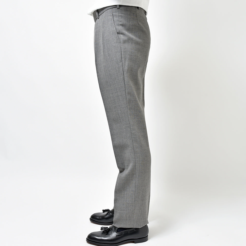 Fumiya Hirano THE TROUSERS フミヤヒラノトラウザーズ WILLIAM HALSTED ウール トロピカル サイアジャ 2インプリーツドレスパンツ BURLINGTON