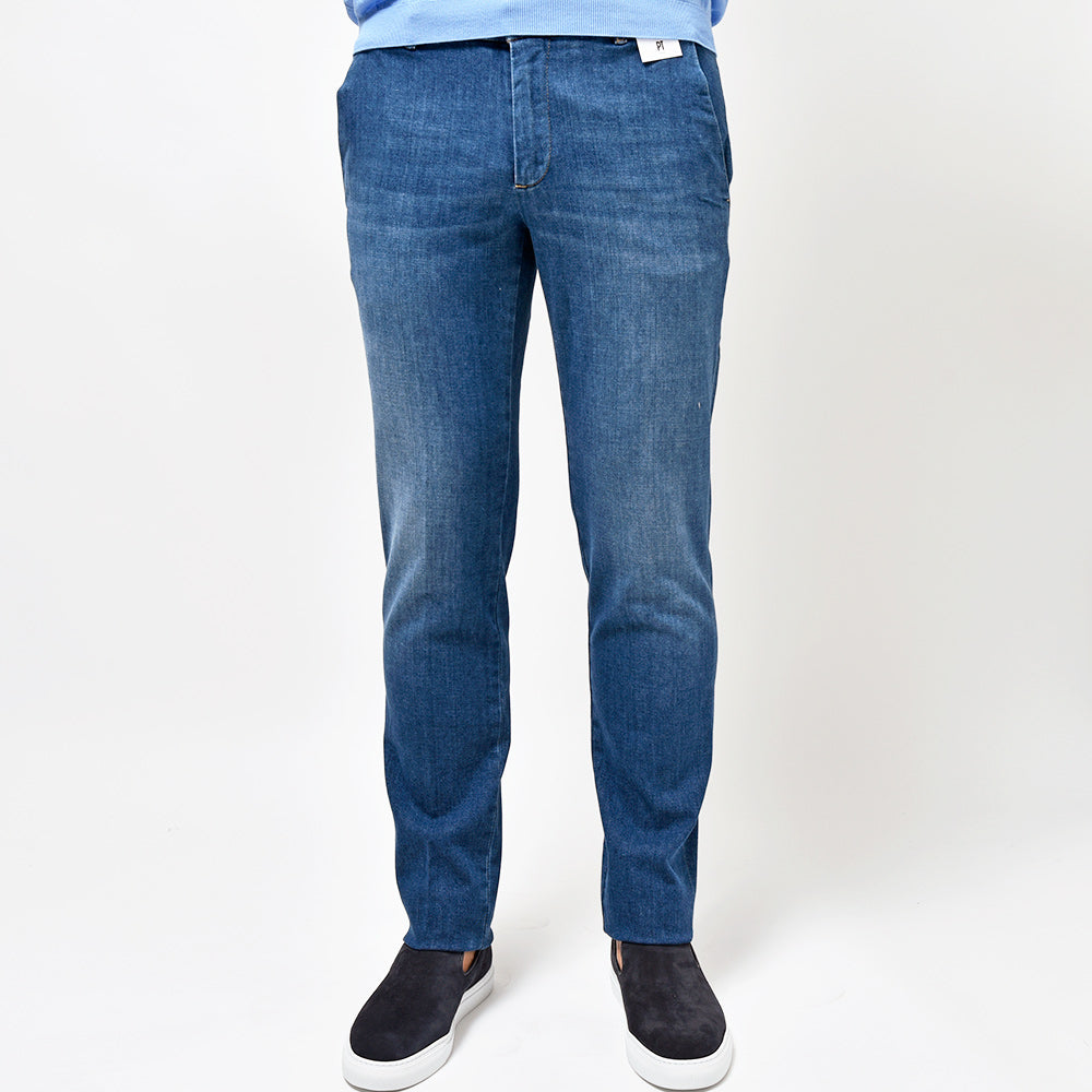 PT TORINO DENIM ピーティートリノデニム ring別注 コットン ポリエステル ストレッチ ウォッシュド デニムスラックス HOUSE/SUPERSLIM FIT