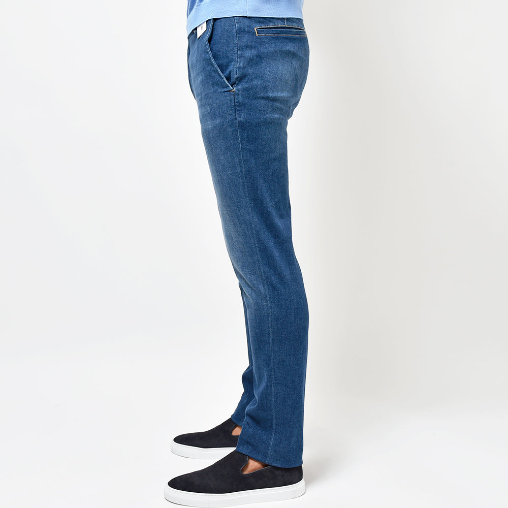 PT TORINO DENIM ピーティートリノデニム ring別注 コットン ポリエステル ストレッチ ウォッシュド デニムスラックス HOUSE/SUPERSLIM FIT
