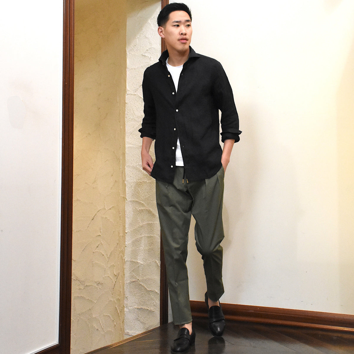ベルウィッチ / BR別注 ストレッチ コットン 2プリーツ パンツ/SCOTCH RELAX_GOLD/CK1790X
