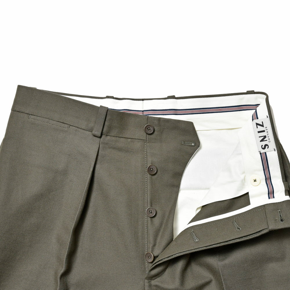 BERNARD ZINS(ベルナール ザンス) WALLIS コットンキャンバス1インプリーツワイドパンツ 64058