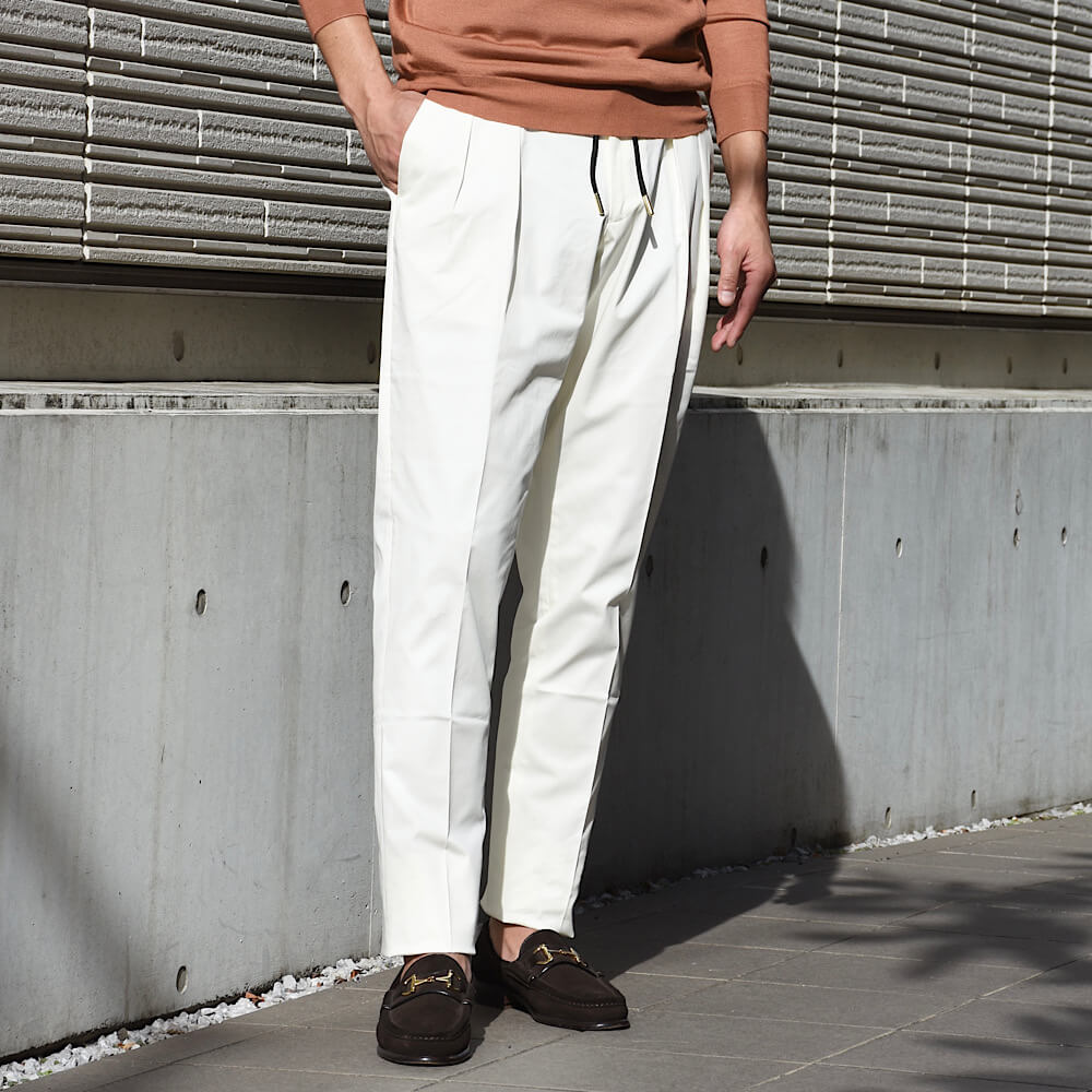 ベルウィッチ / BR別注 ストレッチ コットン 2プリーツ パンツ/SCOTCH RELAX_GOLD/CK1790X