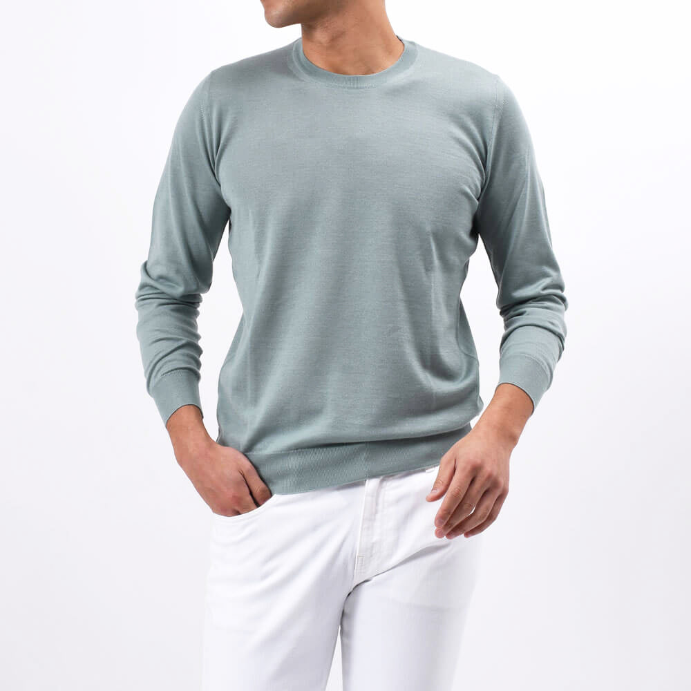 フェデリ / クルーネック ニット(SILK & CASHMERE)/ARG ML/CH SETA