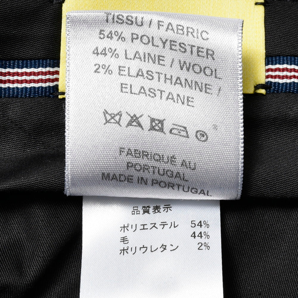 BERNARD ZINS(ベルナール ザンス) WALLIS ポリエステルウールストレッチピンストライプ1インプリーツワイドパンツ 95048