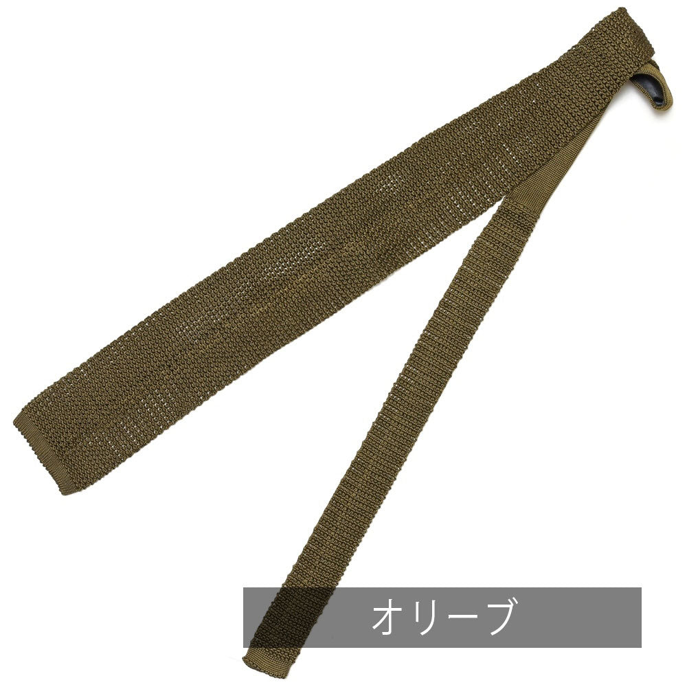 Atto Vannucci(アット ヴァンヌッチ) シルクジャガードソリッドニットタイ Tricot