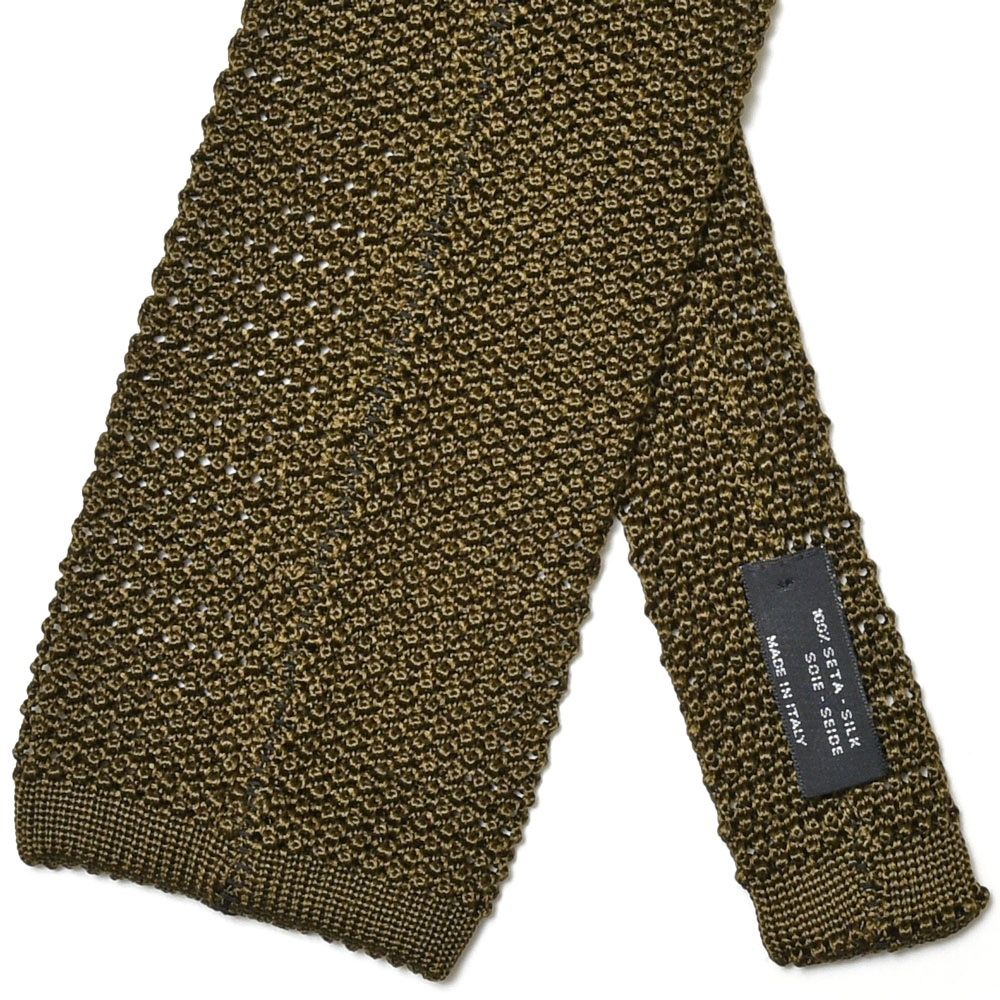 Atto Vannucci(アット ヴァンヌッチ) シルクジャガードソリッドニットタイ Tricot