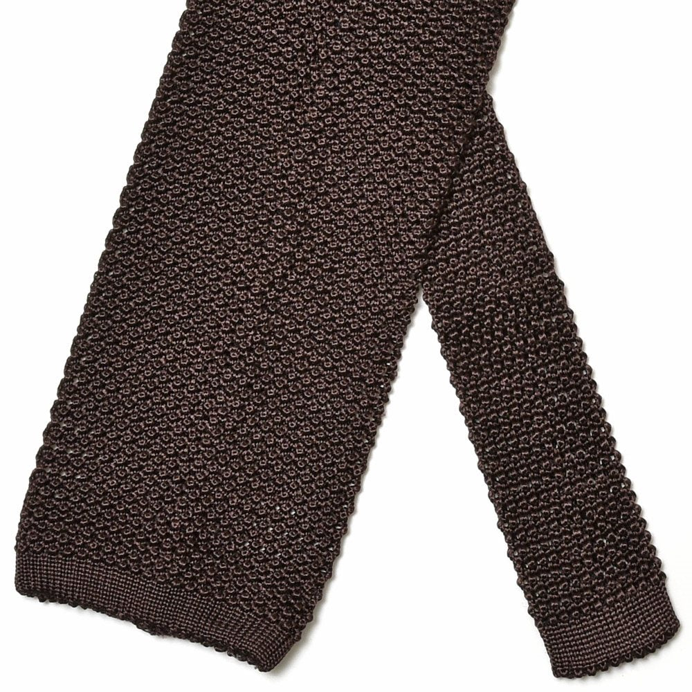 Atto Vannucci(アット ヴァンヌッチ) シルクジャガードソリッドニットタイ Tricot