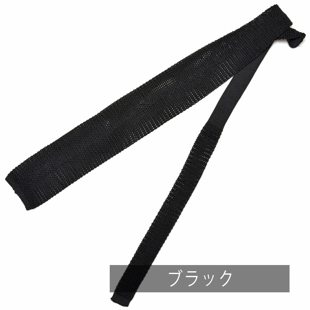 Atto Vannucci(アット ヴァンヌッチ) シルクジャガードソリッドニットタイ Tricot