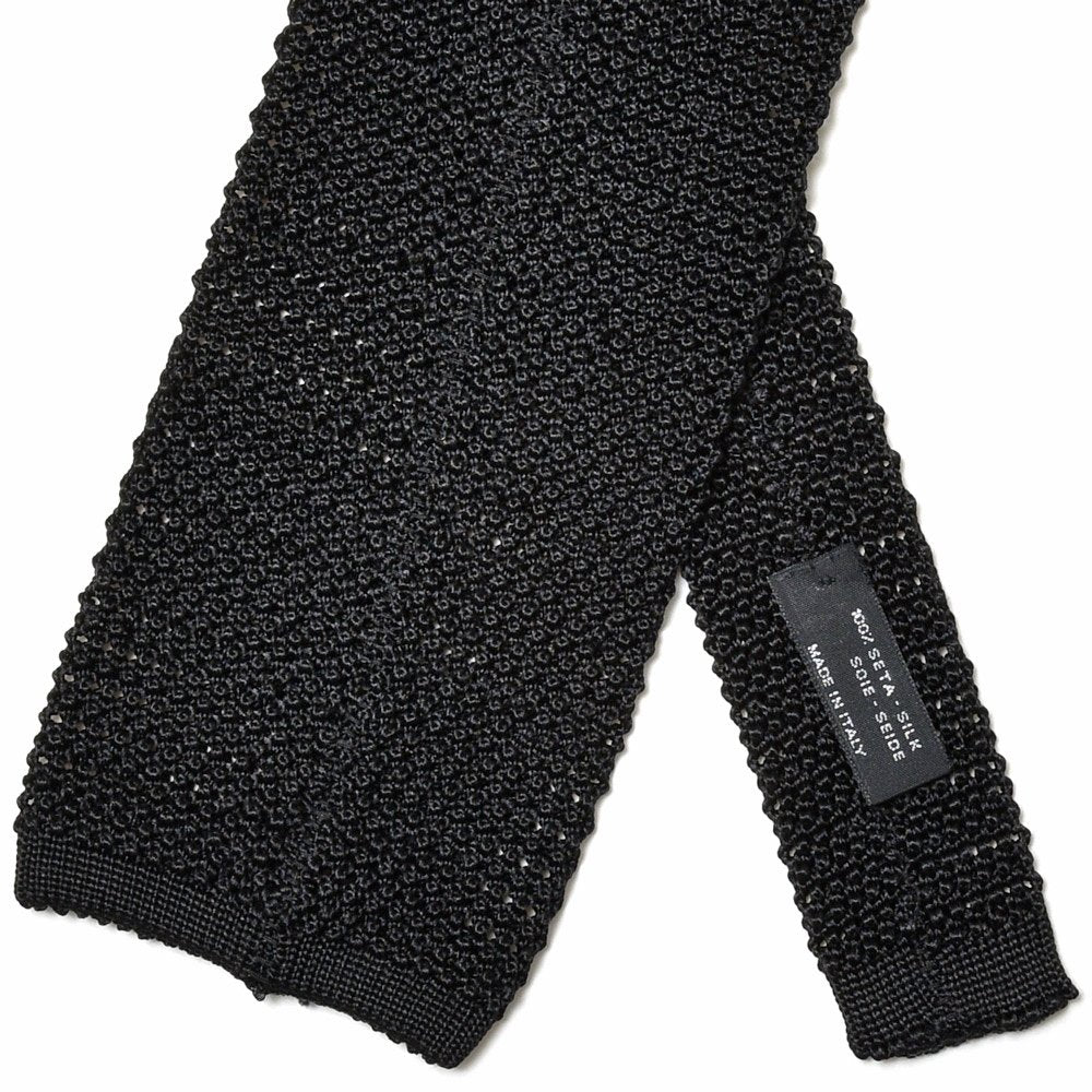 Atto Vannucci(アット ヴァンヌッチ) シルクジャガードソリッドニットタイ Tricot