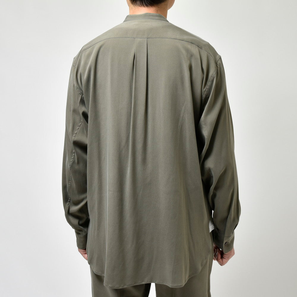 moncao(モンサオ) シルクバンドカラーシャツ M021334