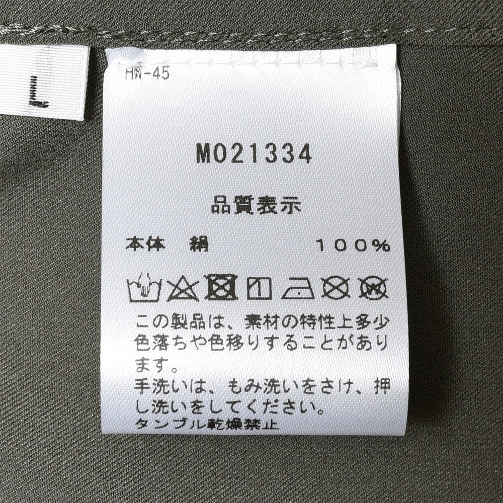 moncao(モンサオ) シルクバンドカラーシャツ M021334