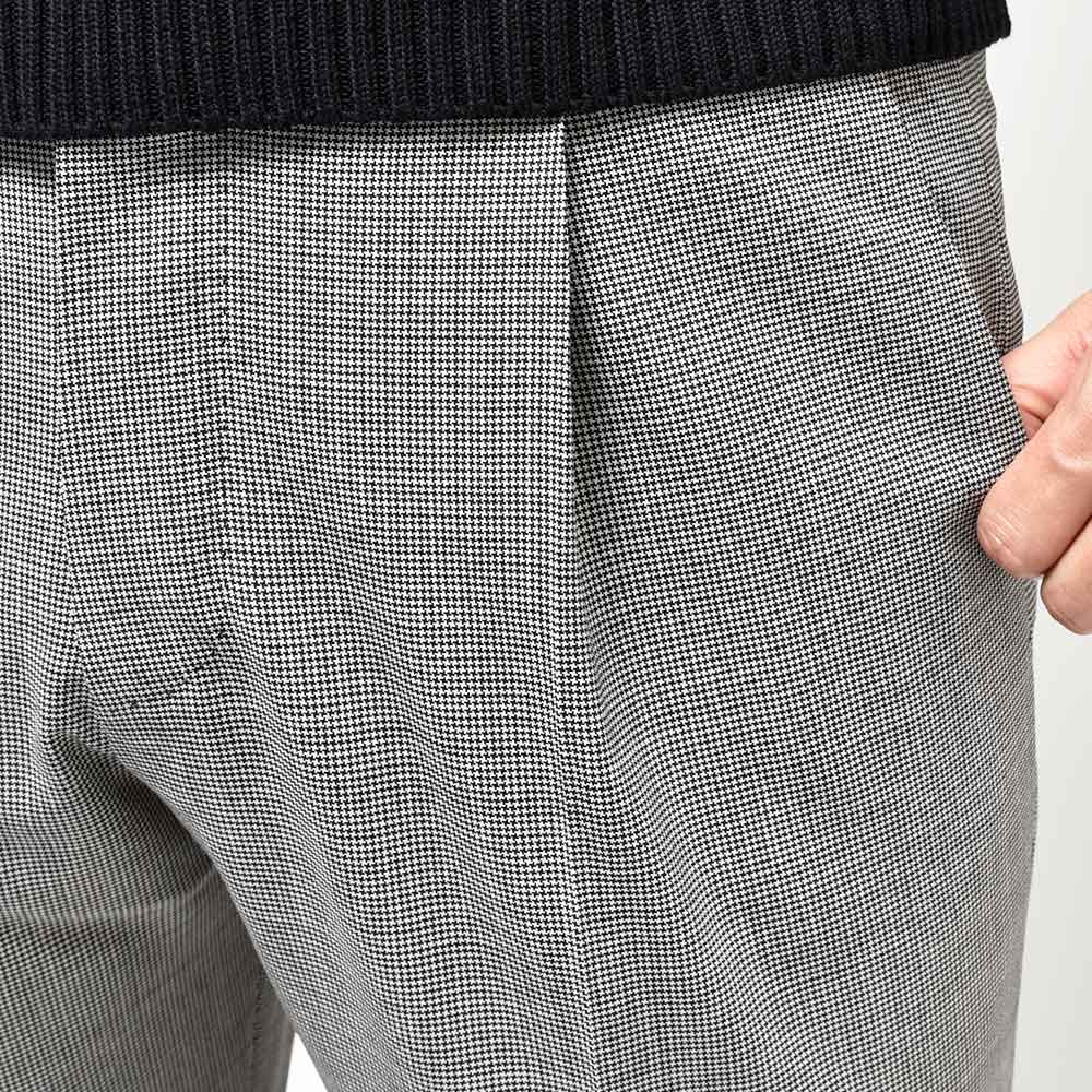 PT TORINO ピーティー トリノ Edge ヴァージンウール ストレッチ ハウンドトゥース 1プリーツ パンツ REBEL FIT/TO58