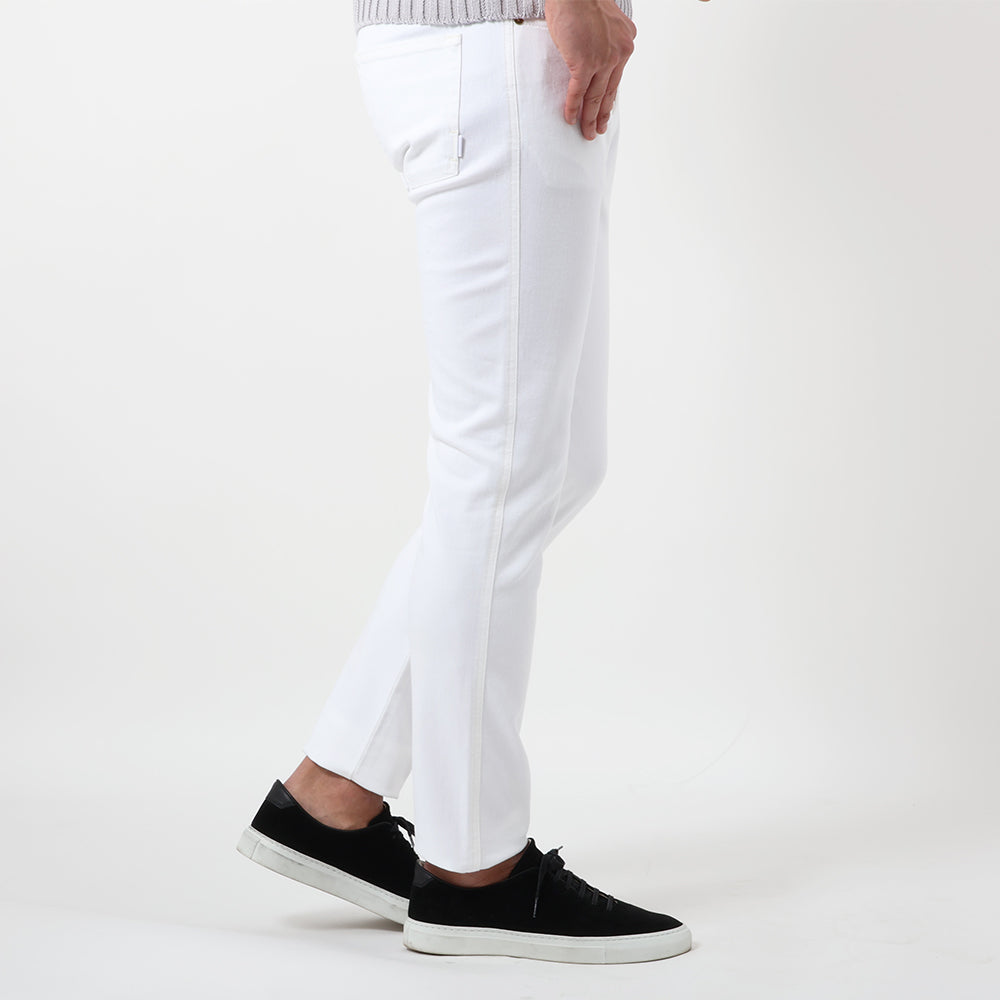 ピーティートリノデニム / BR別注 ゴールドパーツ&ホワイトパッチ ストレッチ ホワイトデニム パンツ(ROCK)/SKINNY FIT/OA14 CH59