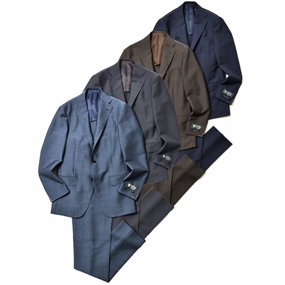 guji(グジ) SUPER BRIOスーパーブリオ キッドモヘアウール3B1プリーツスーツ (MADE BY RING JACKET / DORMEUILファブリック使用)【春/夏】