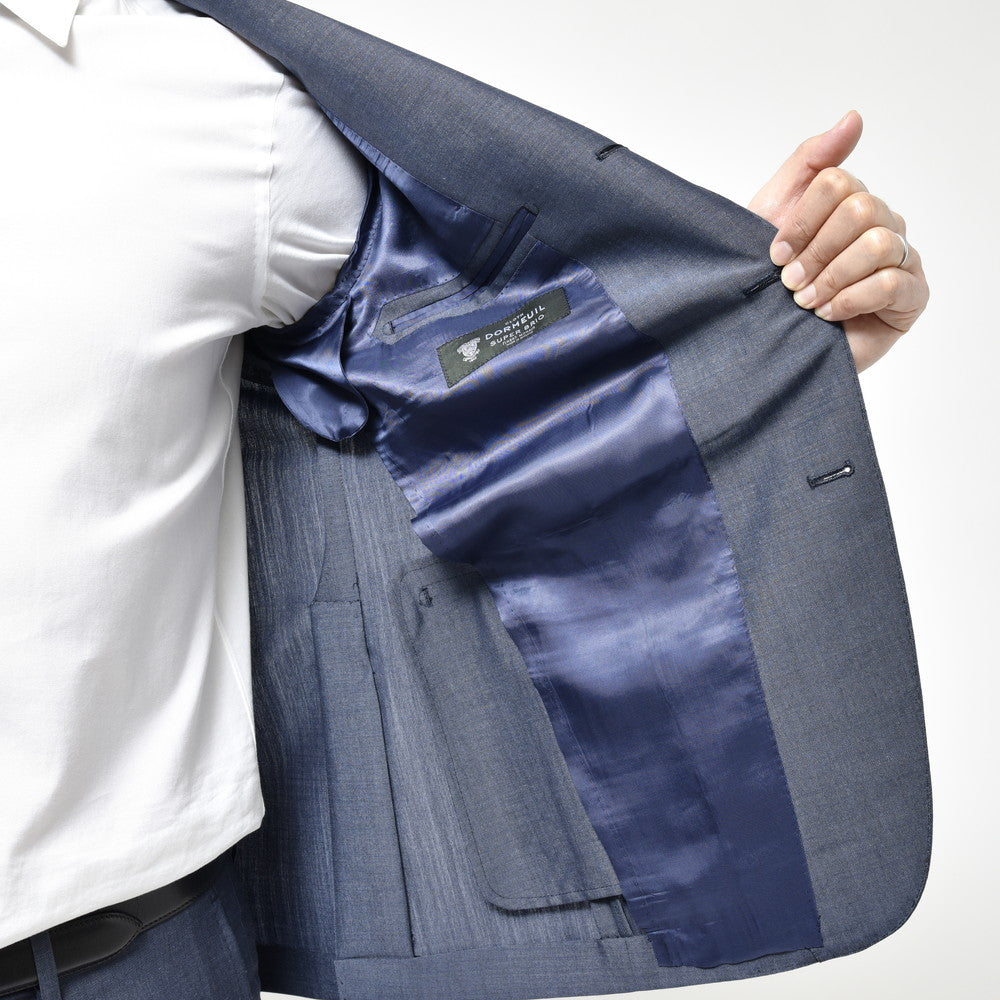guji(グジ) SUPER BRIOスーパーブリオ キッドモヘアウール3B1プリーツスーツ (MADE BY RING JACKET / DORMEUILファブリック使用)【春/夏】