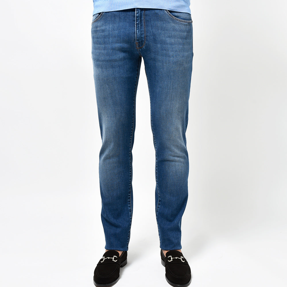 PT TORINO DENIM ピーティートリノデニム コットンポリエステル ストレッチ ウォッシュド デニムパンツ SWING/SUPERSLIM FIT