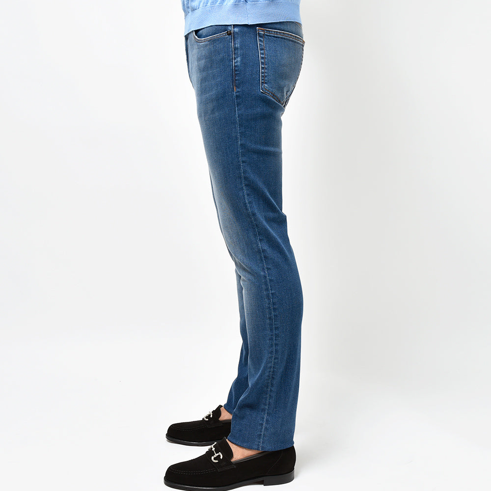 PT TORINO DENIM ピーティートリノデニム コットンポリエステル ストレッチ ウォッシュド デニムパンツ SWING/SUPERSLIM FIT