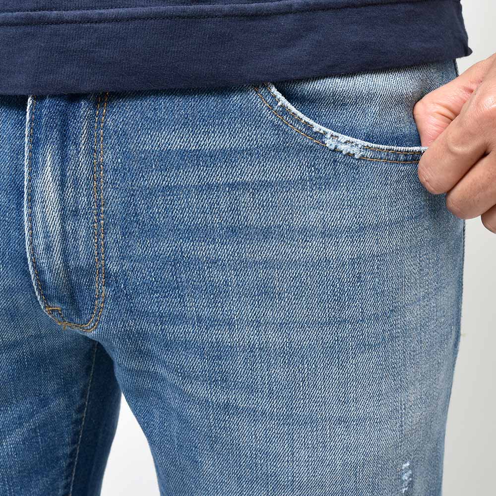 PT TORINO DENIM ピーティートリノデニム コットン ストレッチ ウォッシュド ダメージ&リペア デニムパンツ SWING/SUPERSLIM FIT