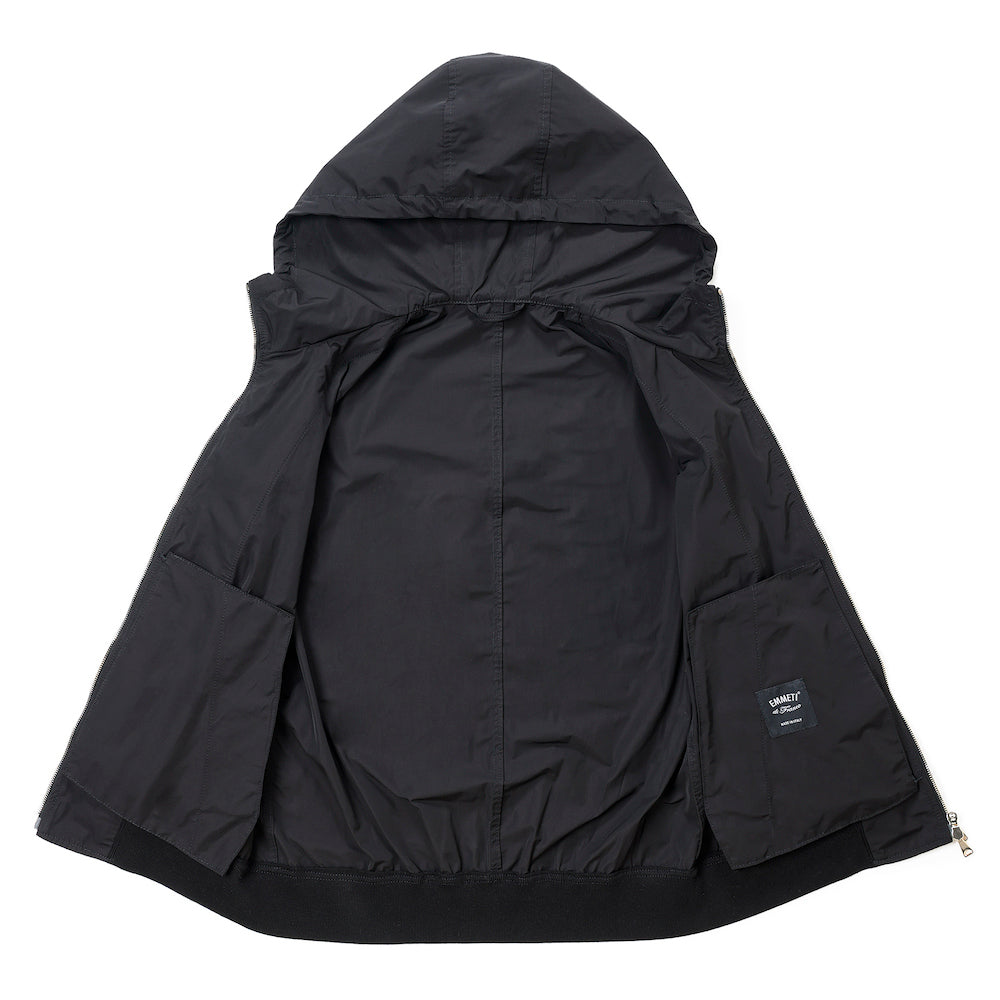 エンメティ / 【BR完全別注モデル】ウォッシャブルテックレザー コンビパーカー/TECH_01/NERO
