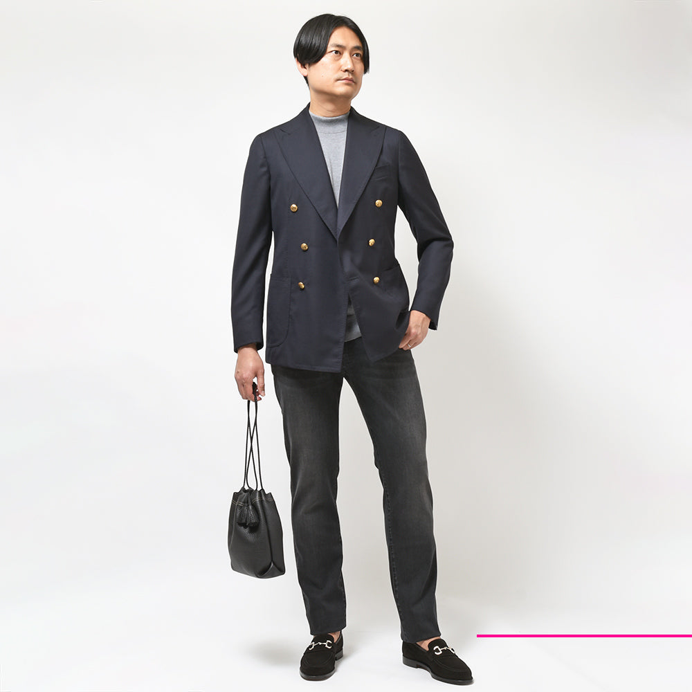 PT TORINO DENIM ピーティートリノデニム コットンレーヨンポリエステル ストレッチ ウォッシュド ブラックデニムパンツ SWING/SUPERSLIM FIT