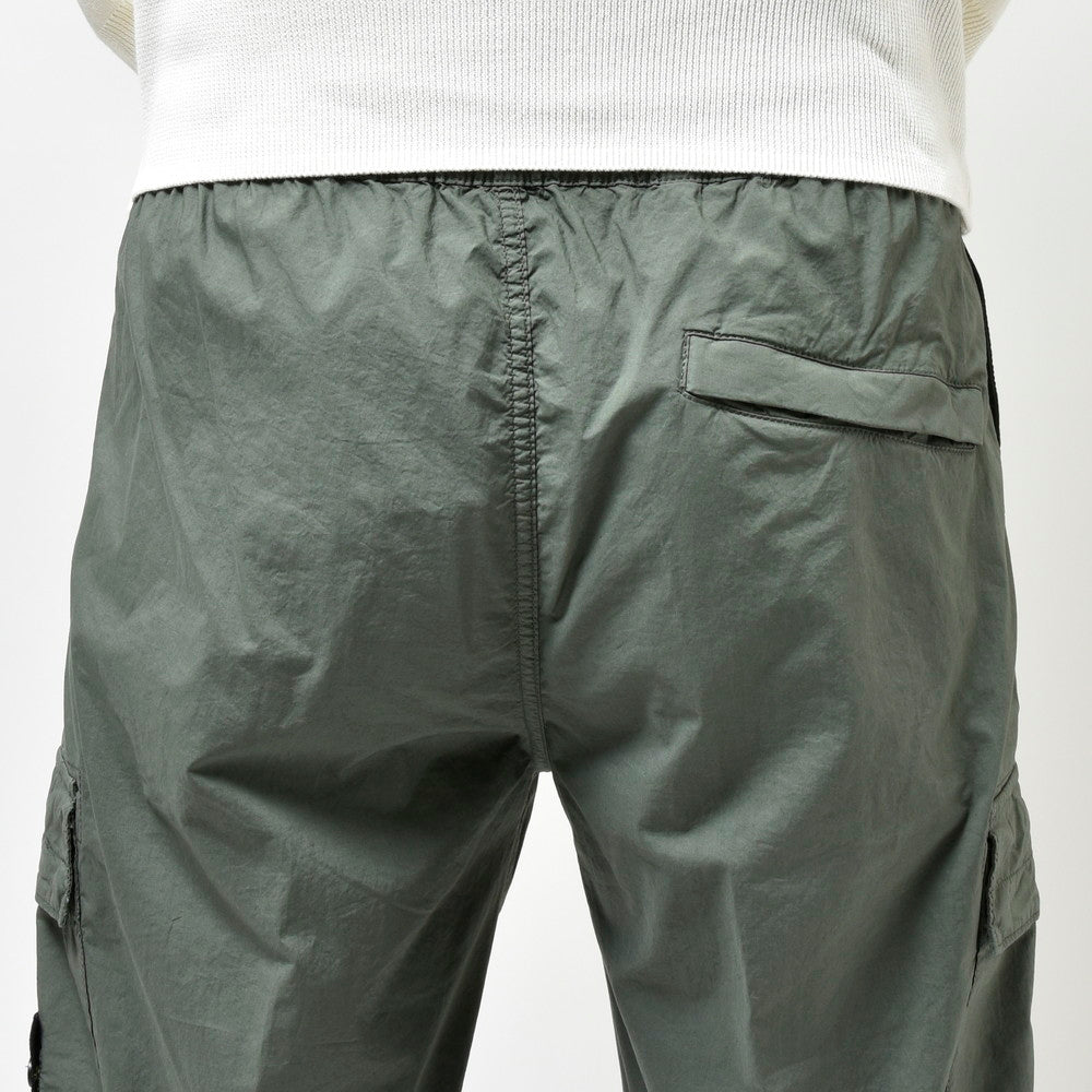STONE ISLAND(ストーンアイランド) ガーメントダイコットンストレッチシャーリングテーパードリブカーゴパンツ 80-153-13-03