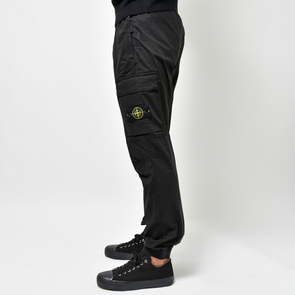 STONE ISLAND(ストーンアイランド) ガーメントダイコットンストレッチシャーリングテーパードリブカーゴパンツ 80-153-13-03
