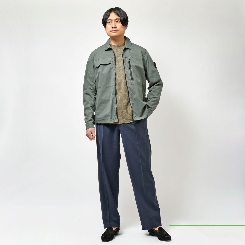 STONE ISLAND(ストーンアイランド) スーピマコットンストレッチツイルシャツブルゾン 80-151-02-10