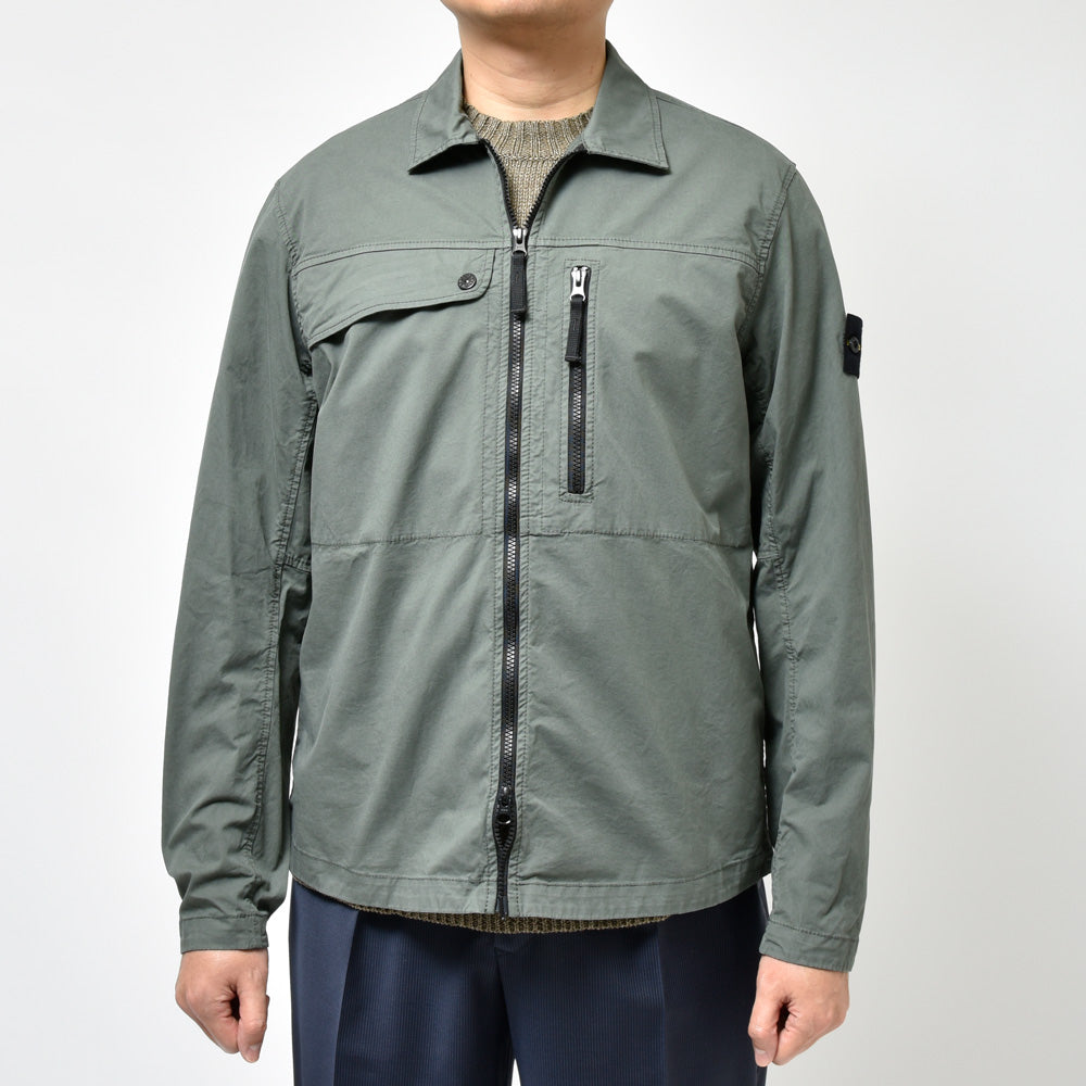 STONE ISLAND(ストーンアイランド) スーピマコットンストレッチツイルシャツブルゾン 80-151-02-10
