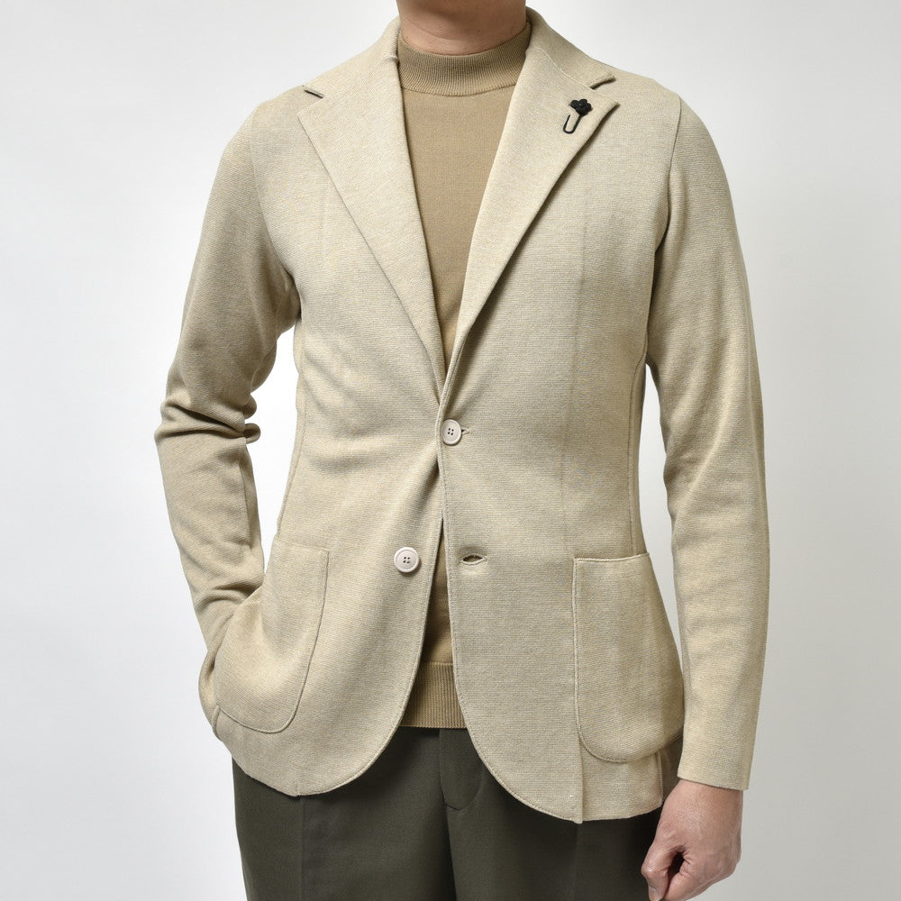 LARDINI(ラルディーニ) コットンミラノリブニットジャケット LJM56/EQ62002