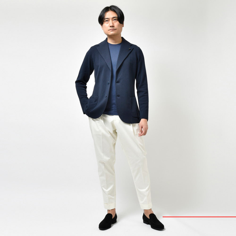 LARDINI(ラルディーニ) コットンミラノリブニットジャケット LJM56/EQ62002