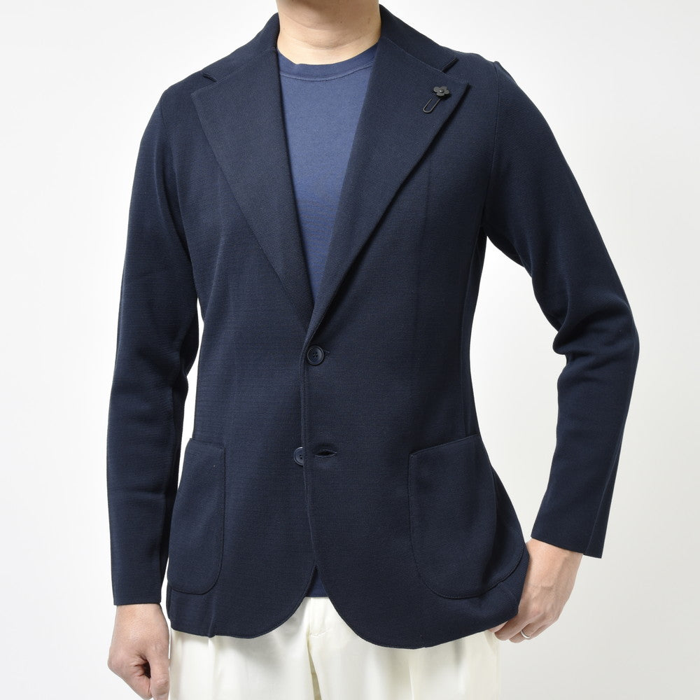LARDINI(ラルディーニ) コットンミラノリブニットジャケット LJM56/EQ62002