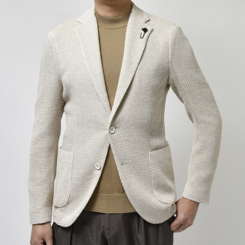 LARDINI(ラルディーニ) IZUMOイズモ コットンリネンジャガードメッシュライトウェイトシャツジャケット JZIZUMO/EQSK62500