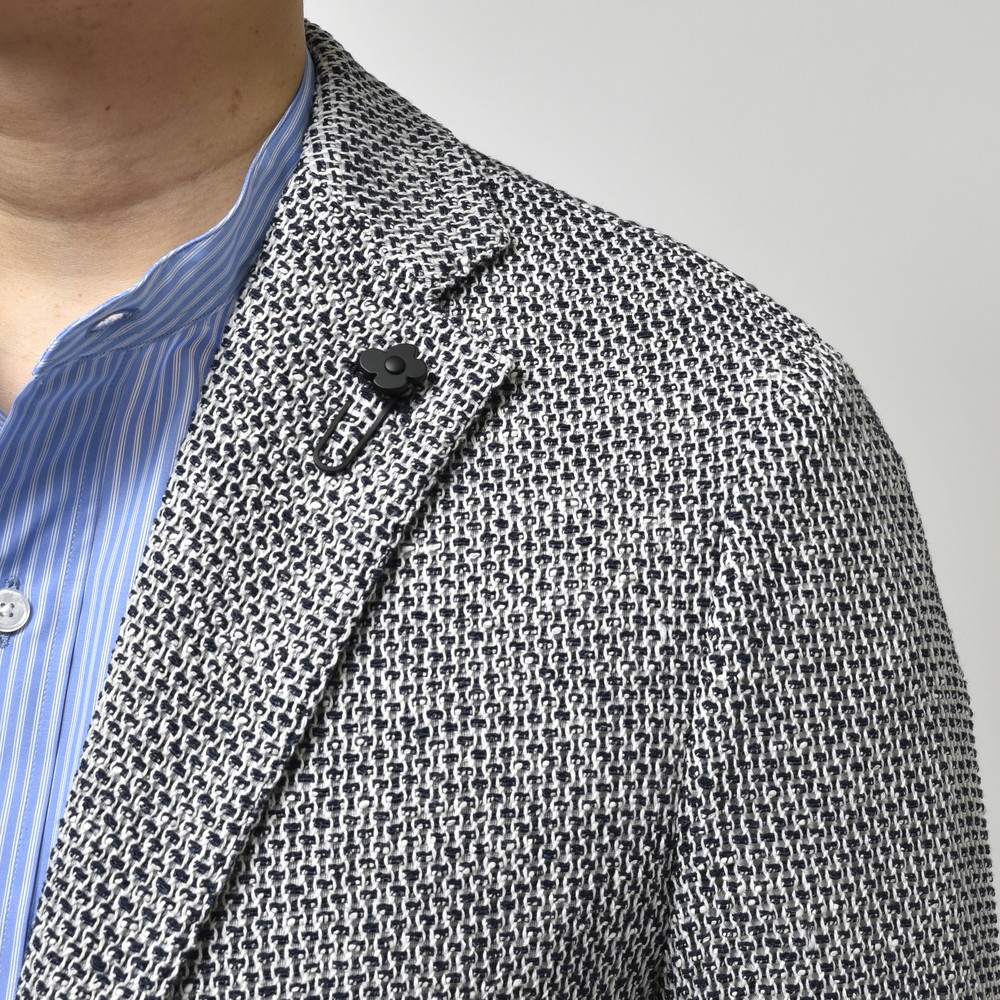 LARDINI(ラルディーニ) IZUMOイズモ コットンリネンジャガードメッシュライトウェイトシャツジャケット JZIZUMO/EQSK62500