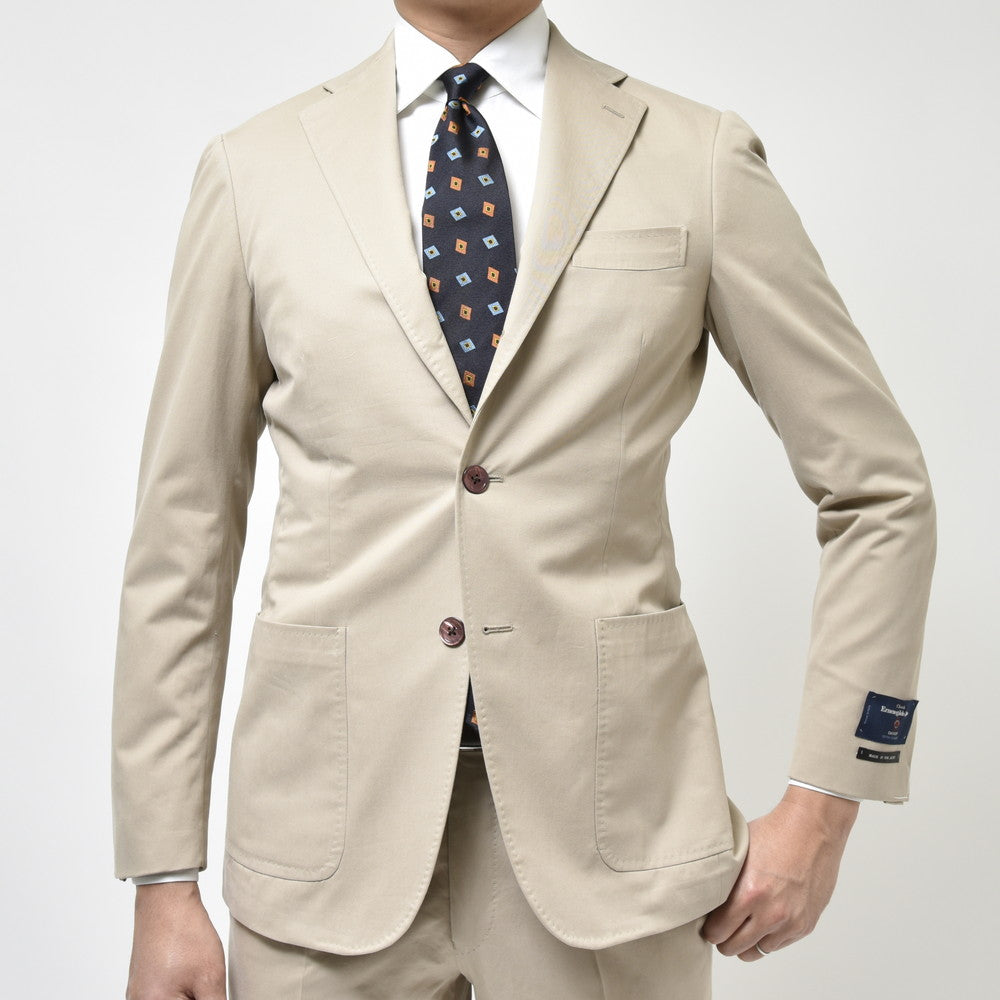 guji(グジ) CASHCOカシコ ストレッチコットンカシミアギャバジン3Bジャケット(MADE BY RING JACKET / Ermenegildo Zegnaファブリック使用)