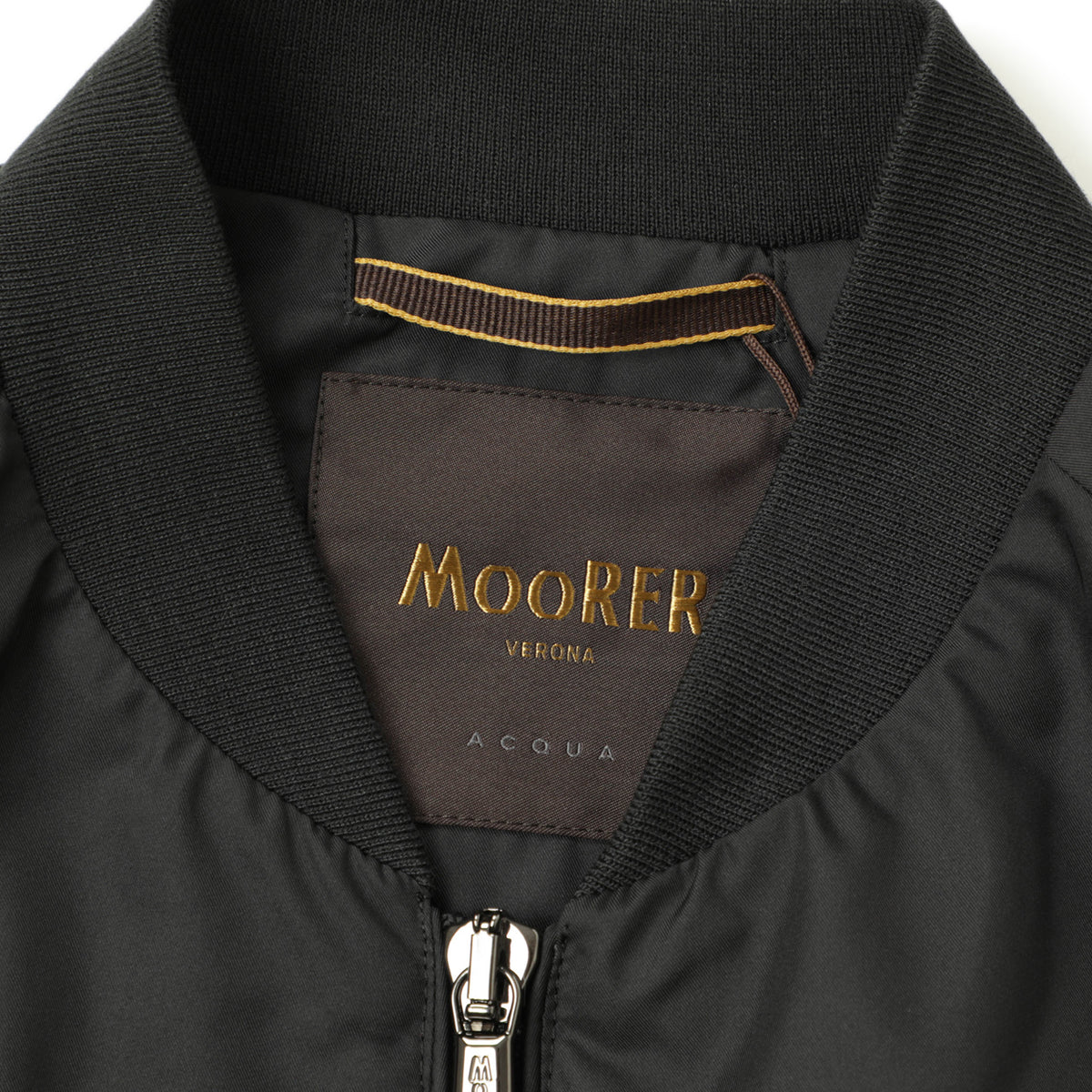 MOORER ムーレー MA-1 ブルゾン ポリエステル 撥水 ダブルジップ ショート丈 フライトジャケット CORELLI-WK NERO ブラック