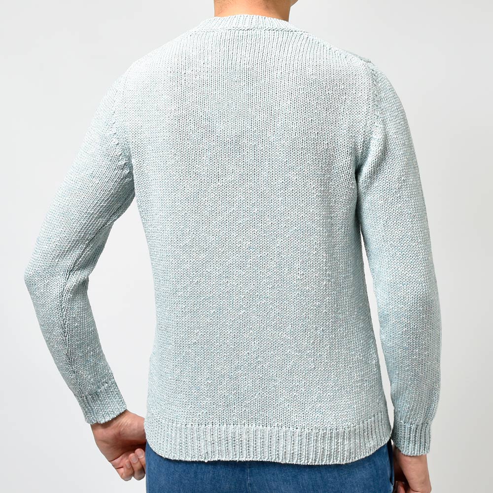 Settefili Cashmere セッテフィーリ カシミア コットン リネン メランジ ミドルゲージ クルーネック ニット