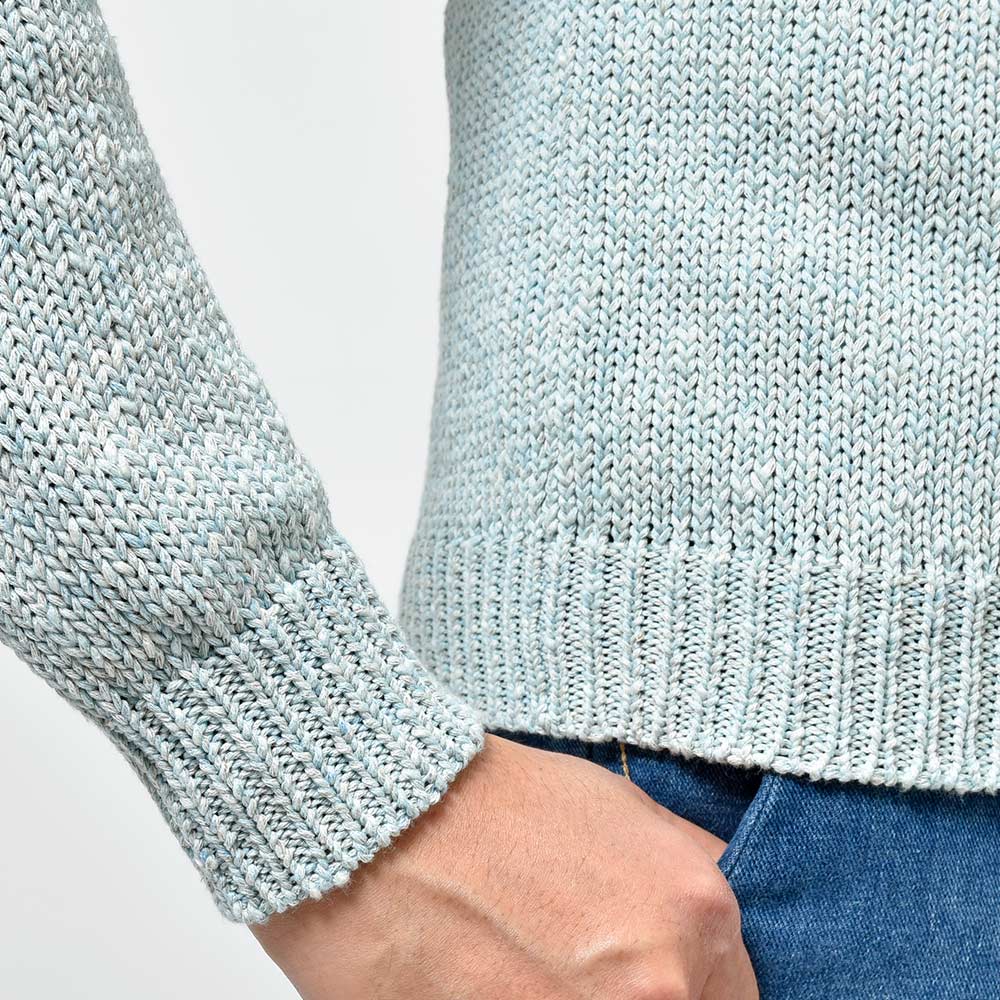 Settefili Cashmere セッテフィーリ カシミア コットン リネン メランジ ミドルゲージ クルーネック ニット