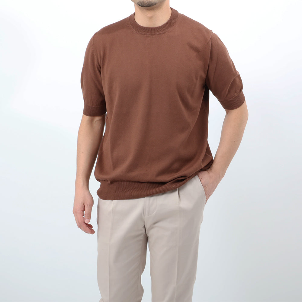 セッテフィーリカシミア / BR別注 クルーネック コットン ニットT/332/1M BR