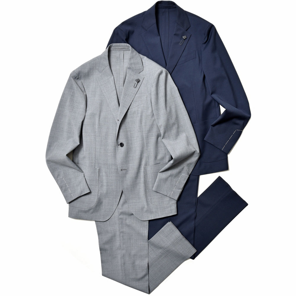 LARDINI(ラルディーニ) EASY WEARイージーウェア テクノウールトロピカル3B1プリーツスーツ JZ091AQ/EQEL62702