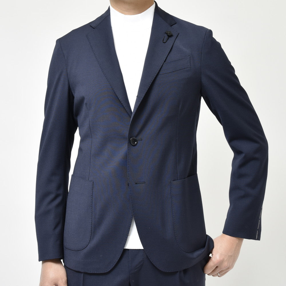 LARDINI(ラルディーニ) EASY WEARイージーウェア テクノウールトロピカル3B1プリーツスーツ JZ091AQ/EQEL62702