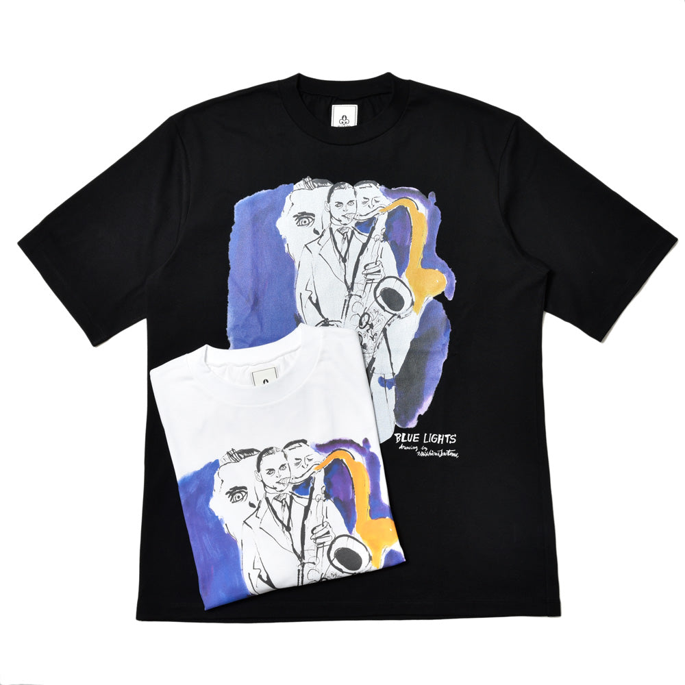 mando(マンド) BLUE LIGHTS コットンプリントクルーネックS/Sカットソー 24196-002