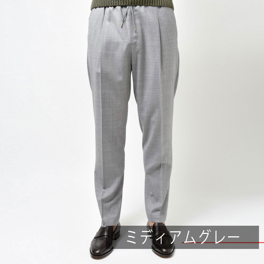BRIGLIA1949(ブリリア1949) WIMBLEDONウィンブルドン ウールトロピカル1プリーツテーパードシャーリングパンツ WIMBS132