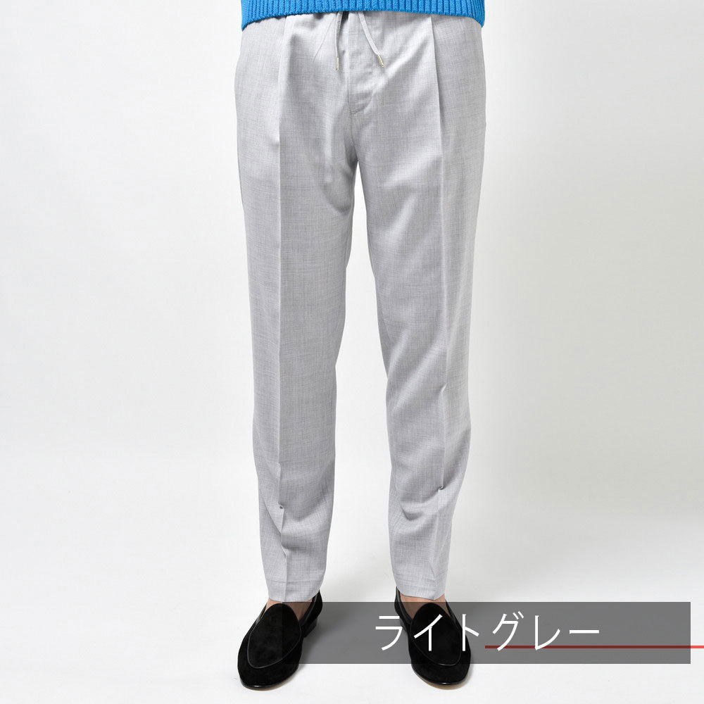 BRIGLIA1949(ブリリア1949) WIMBLEDONウィンブルドン ウールトロピカル1プリーツテーパードシャーリングパンツ WIMBS132
