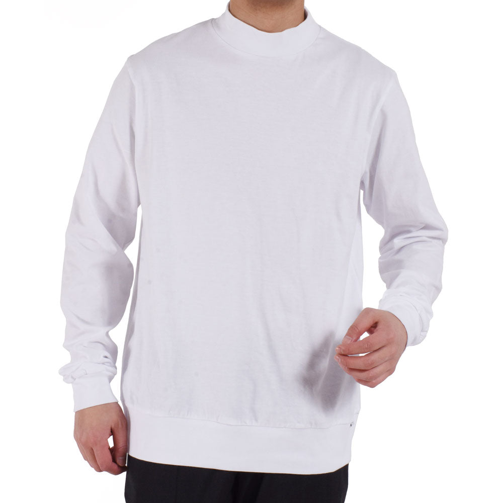アンティーチポ / スムースコットン モックネック ロングスリーブ Tシャツ/FIANO LUNGO/smooth