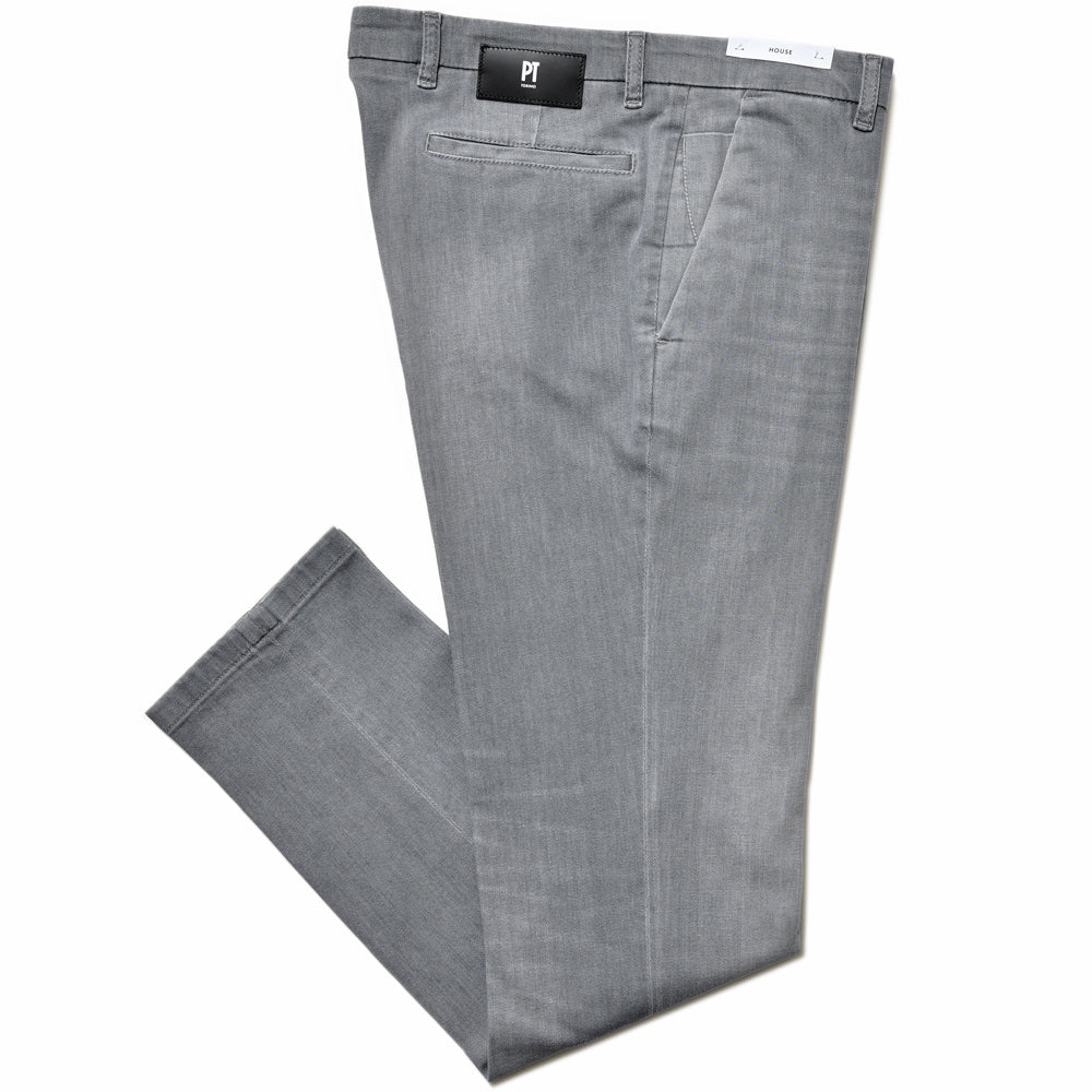 PT TORINO DENIM ピーティートリノデニム ring別注 コットン ストレッチ ウォッシュド ブラックデニムスラックス HOUSE/SUPERSLIM FIT