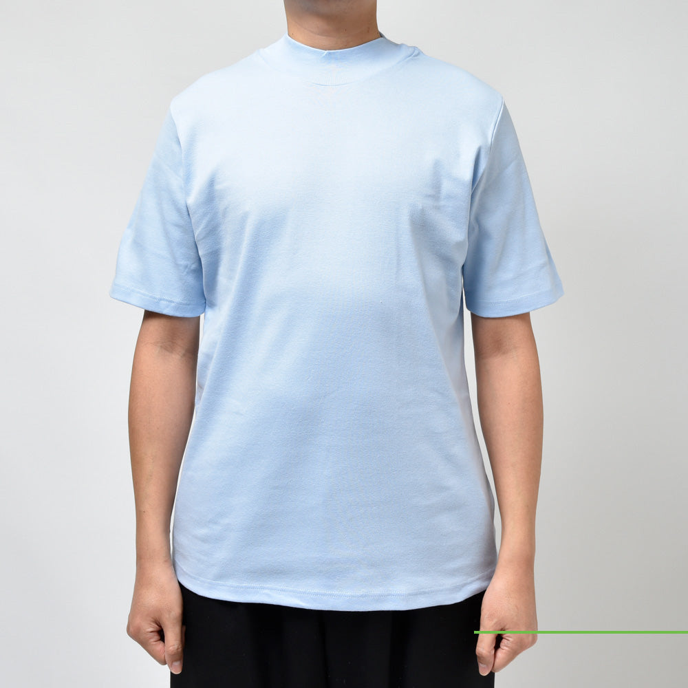MAISON CORNICHON(メゾン コルニション) コットンフライスモックネックS/Sカットソー